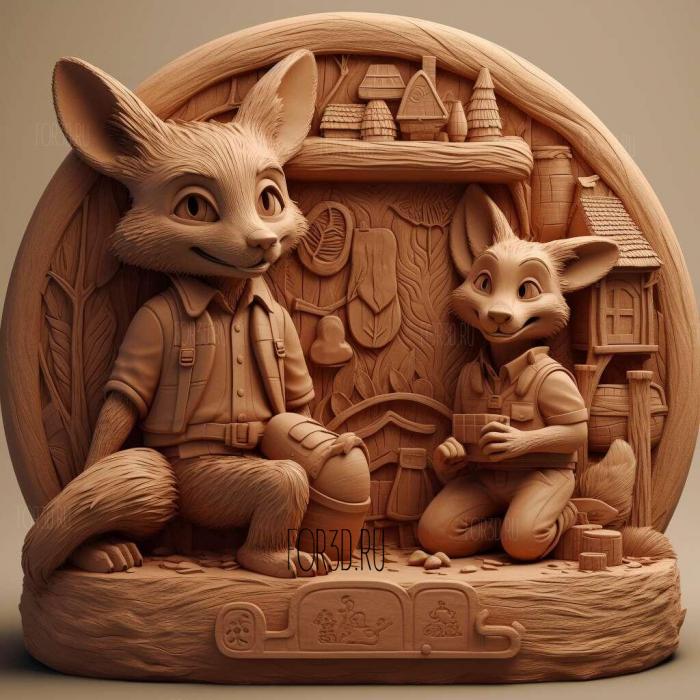 stl Zootopia 3 stl model for CNC
